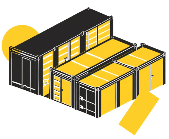 Vector of storage containers