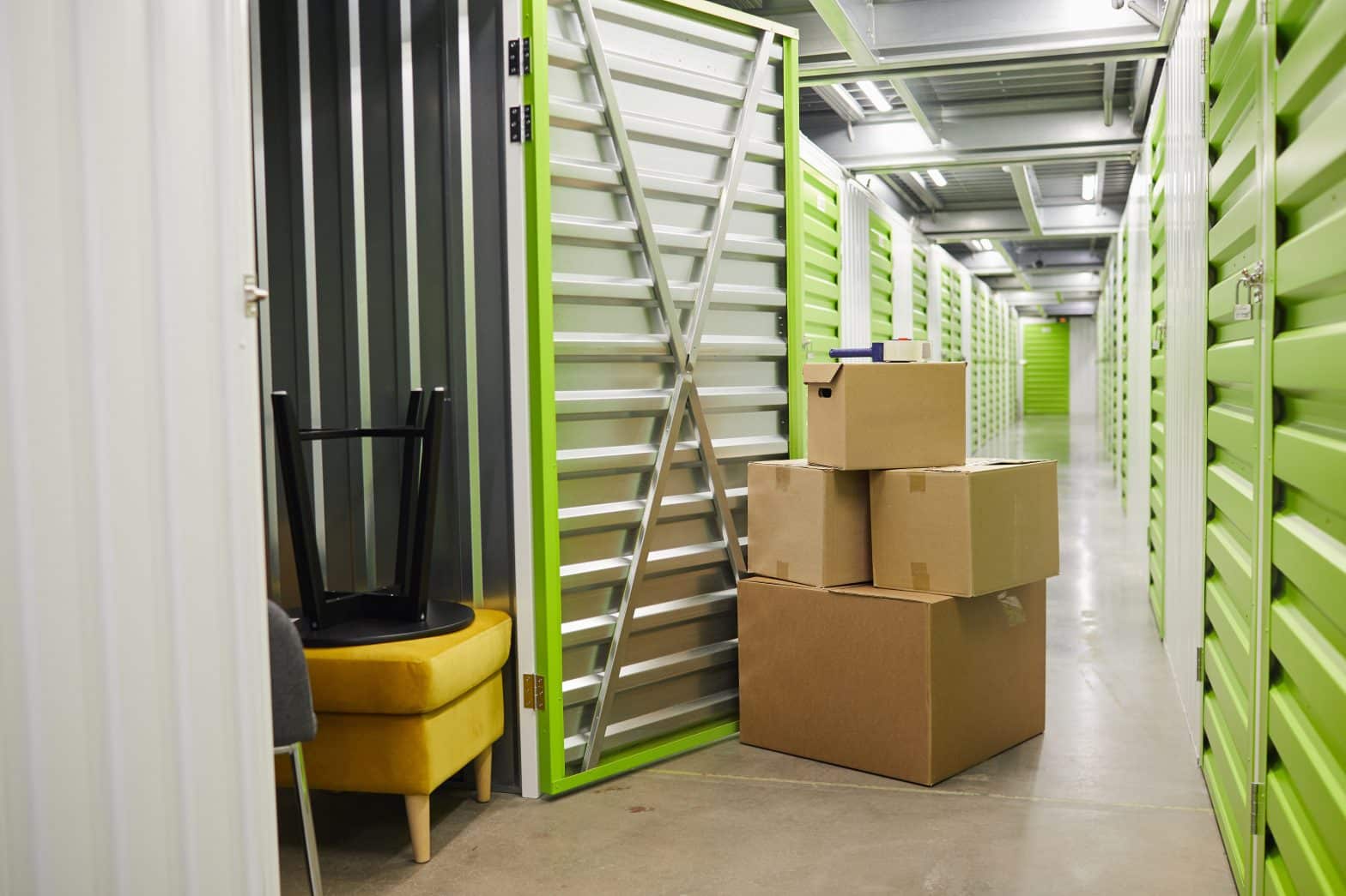 Boxes in Storage Unit in Coventry